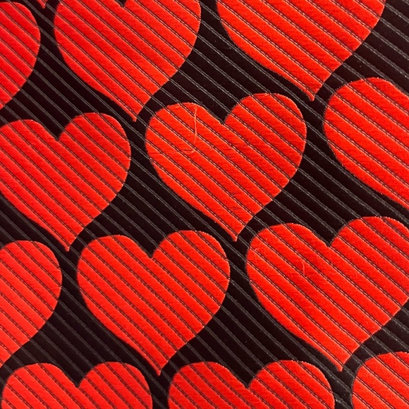 J. crew red black heart jacquard printed mini bow skirt size 12 - Picture 5 of 10